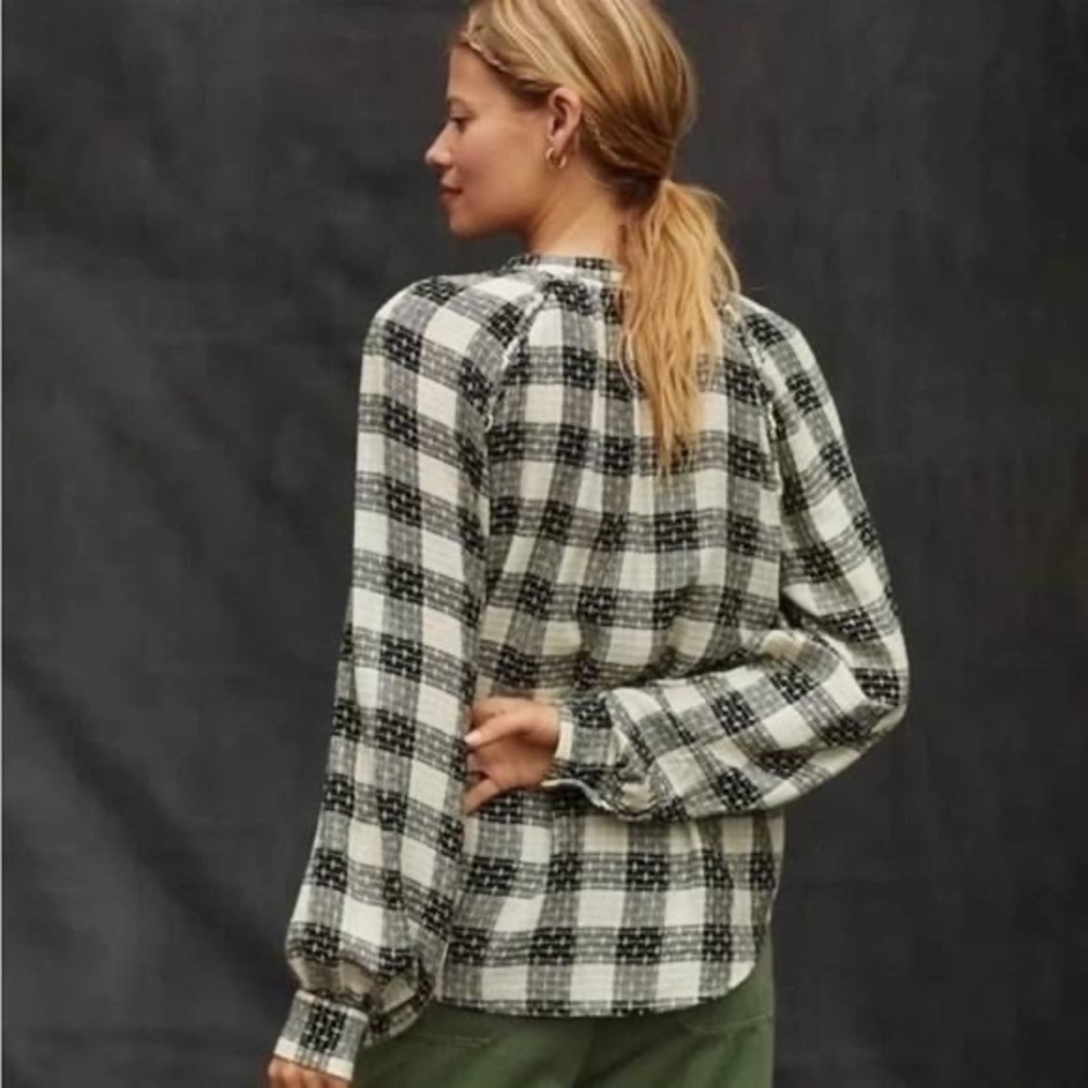 Pilcro Anthropologie Breezy Plaid Shirt - Picture 9 of 12